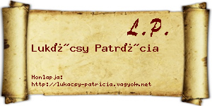 Lukácsy Patrícia névjegykártya